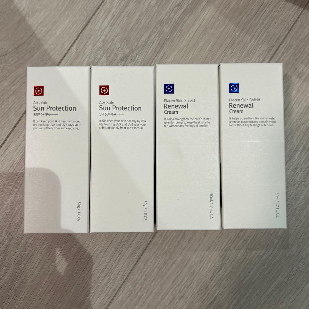 韓国人気な化粧品 ルネセル日焼け止めと再生クリーム計4点セット