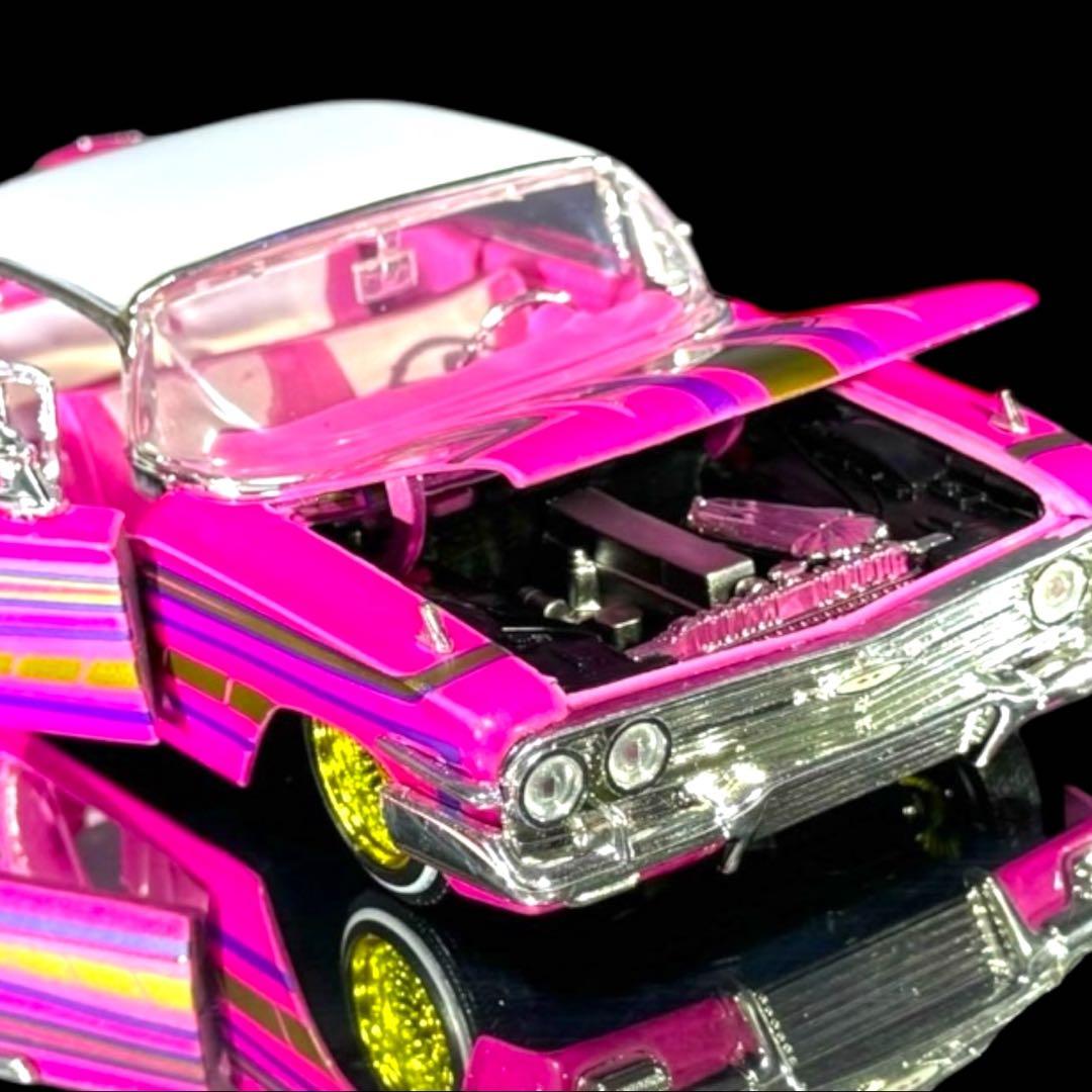 Jada Toys《 '60 シボレー インパラ ローライダー 桃 》 #開封品