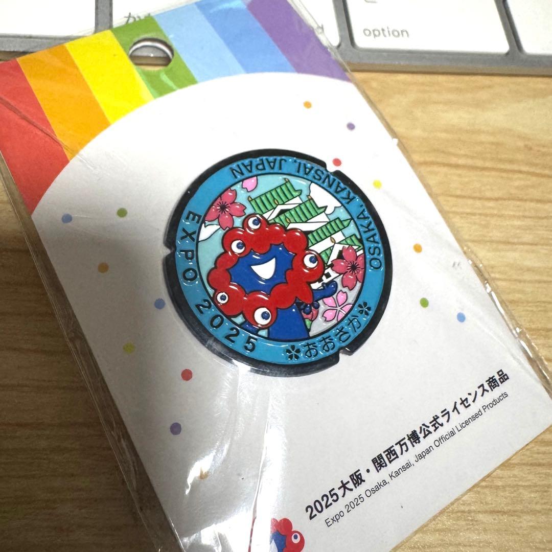 完売品 大阪・関西万博 ミャクミャク ピンバッジ マンホール 青色 expo
