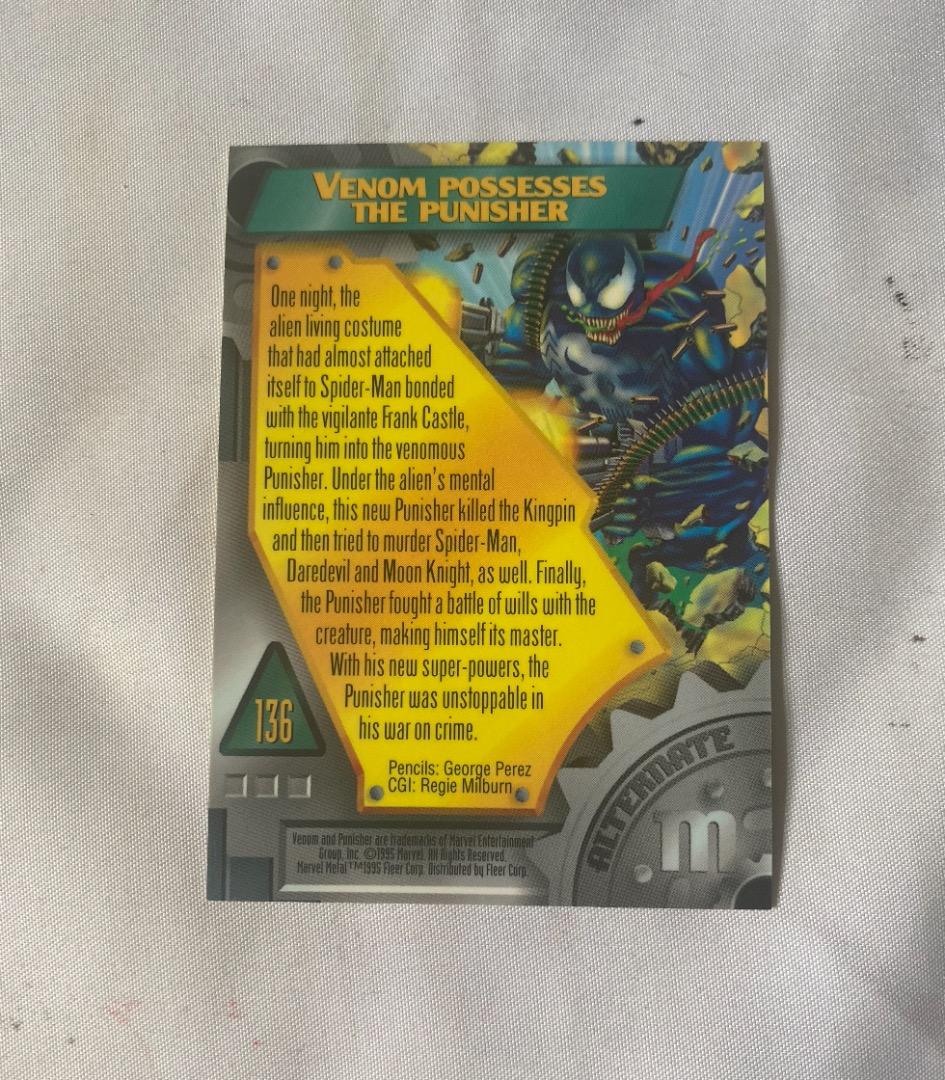1995 Metal Marvel Venom Alternate M Card