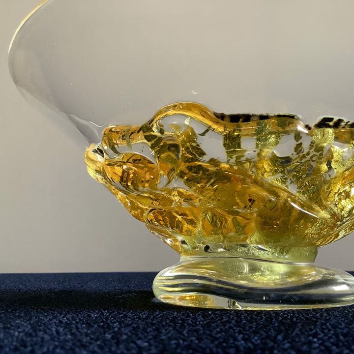 チビ様専用】宙吹ガラス「壱谷 旭 作」金彩 プレート(共箱) - メルカリ