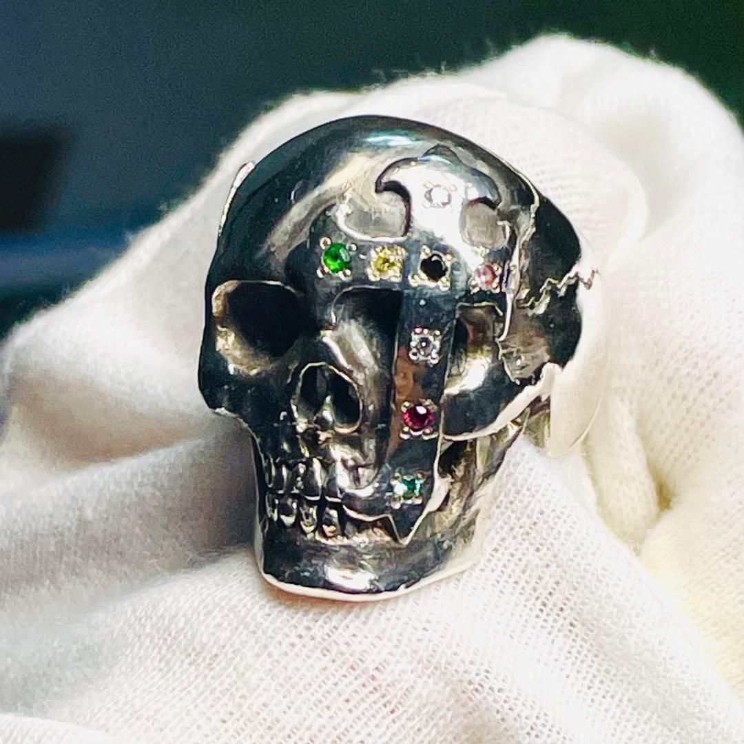 値下げ不可◆ナンバーナイン マジカルデザイン◆スカルリングsilver950