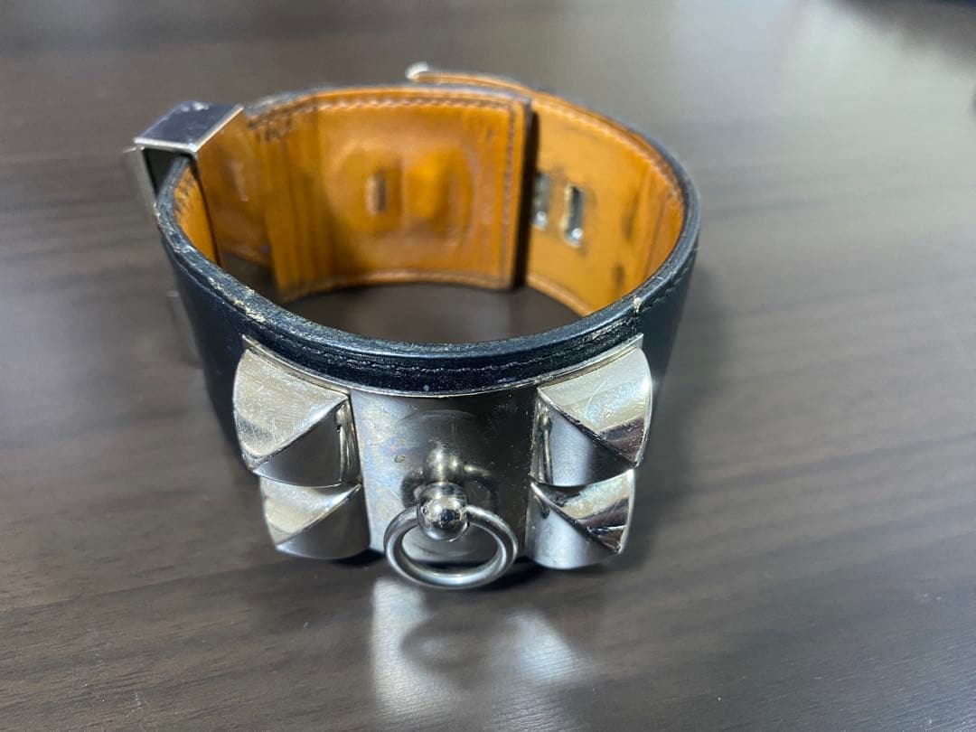 hermes エルメス collier de chien コリエドシアン 黒 HERMES エルメス ブレスレット カフ バングル コリエドシアン ノアール