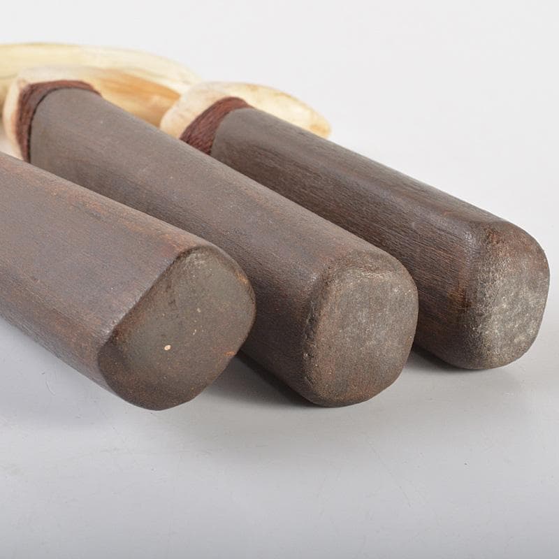 古民芸 イノシシ 猪牙 ちょき 根付 三点 検石見根付 V 6606