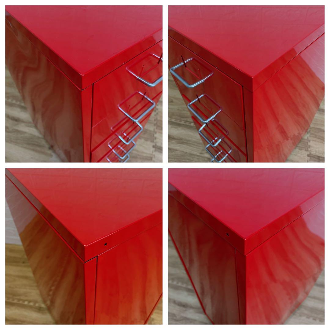 美品】IKEA ヘルメル引き出しユニット キャスター付き レッド