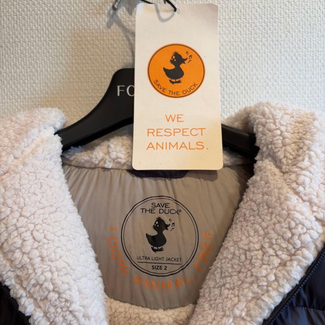 SAVE THE DUCK 中綿ボアジャケット Mサイズ - メルカリ