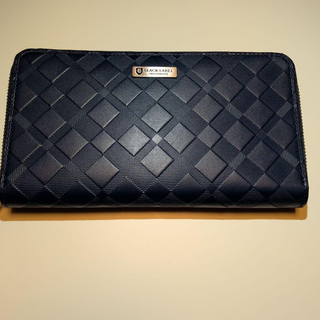 BLACK LABEL CRESTBRIDGE 長財布 ネイビー BLACK LABEL CRESTBRIDGE ブラックレーベルクレストブリッジ 長財布