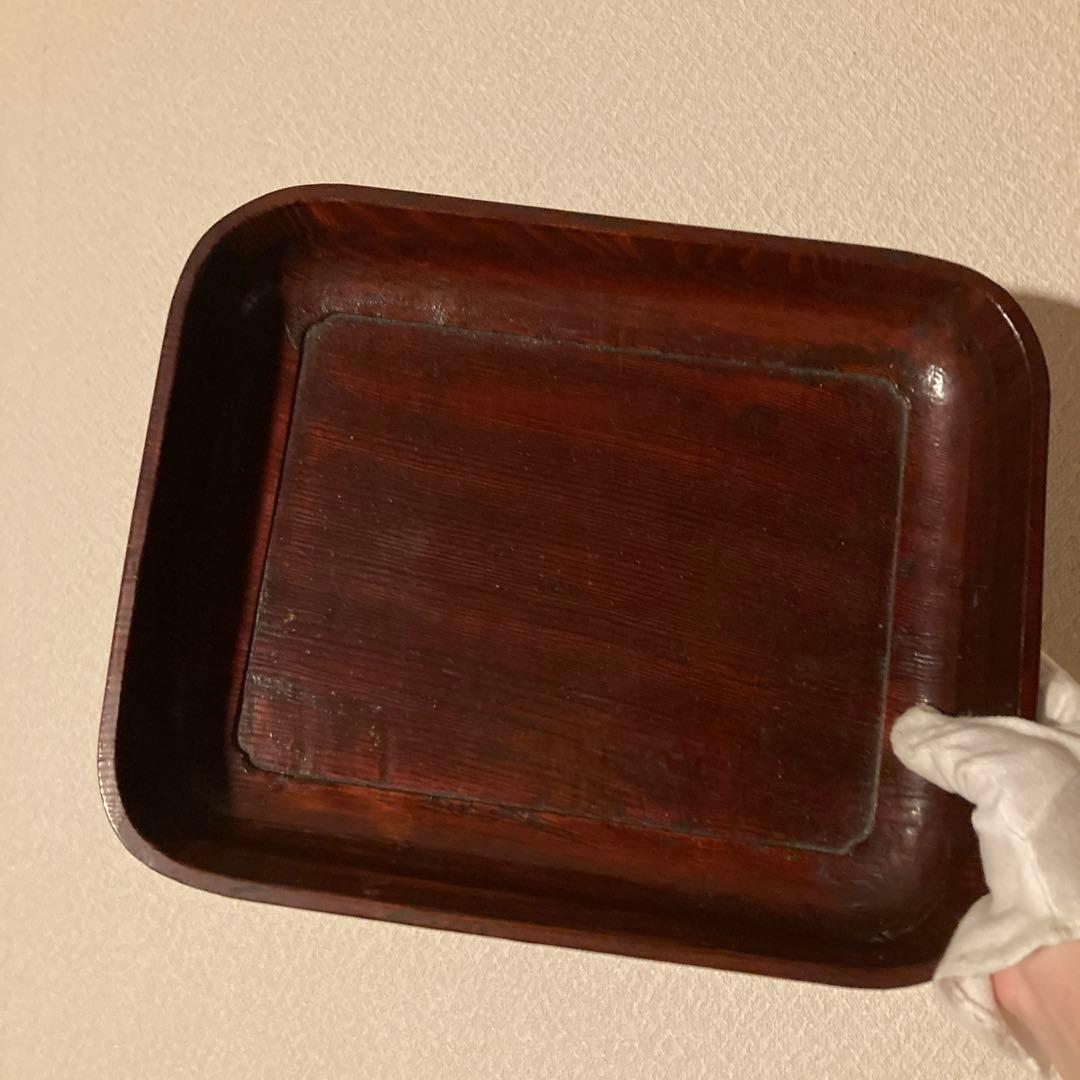 お盆　古道具　くりぬき　煎茶盆　タバコ盆