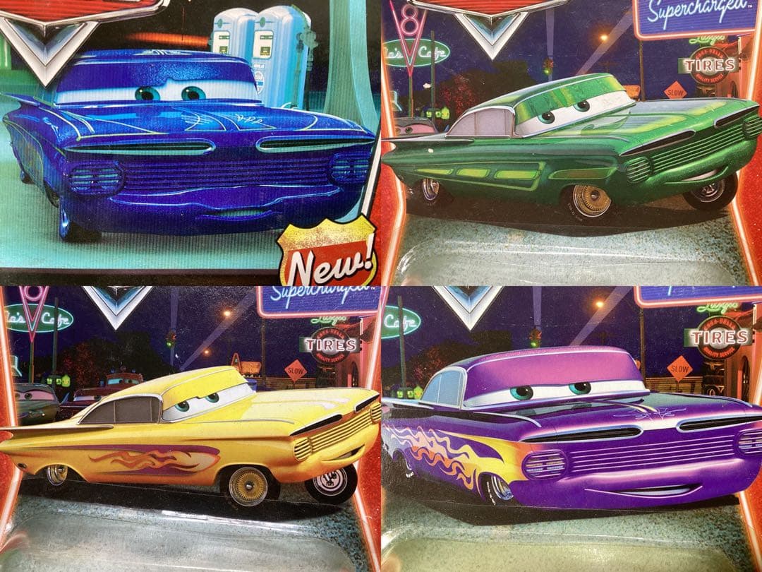 ディズニーカーズ マテル 新品 ラモーン ゴールド・パープル・グリーン・ブルー マテル ディズニー・ピクサー カーズ キャラクターカー ラモーン