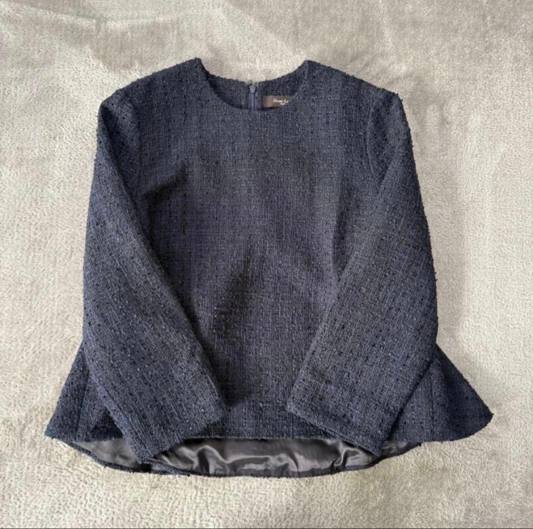 5. デミルクスビームス ツイード セットアップ ネイビー 38サイズ