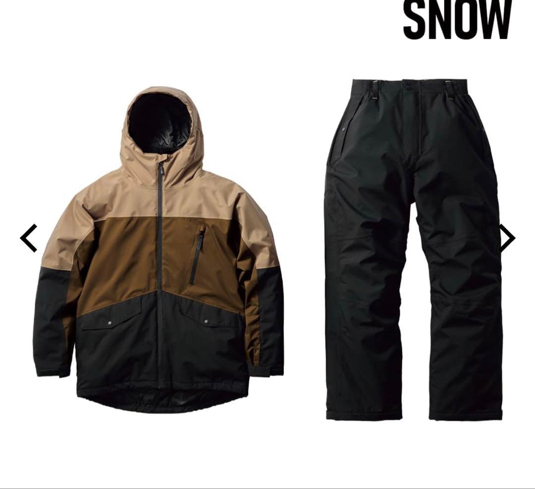 スノーボードウェアセット ベージュ/ブラック