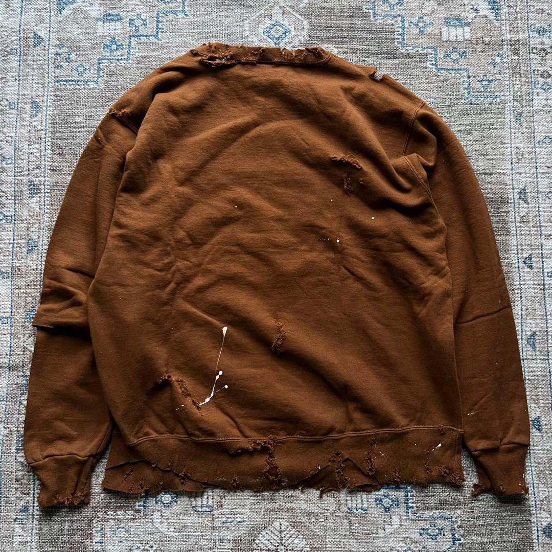 90s champion ダメージ ボロ スウェット ペンキ グランジ BORO - メルカリ