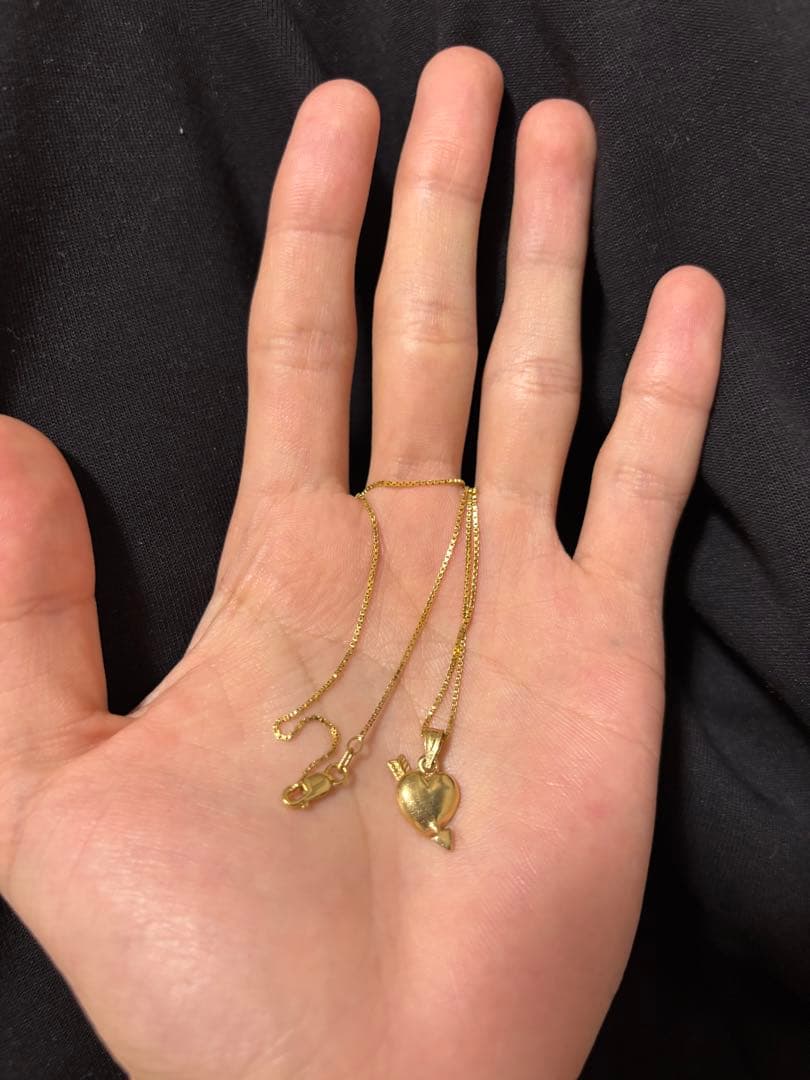 アクセサリー supreme Gold Heart and Arrow Pendant 14K