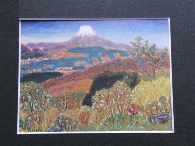 遠藤義美、【初冠雪】、希少な大判額装用画集より、美品、日本人画家