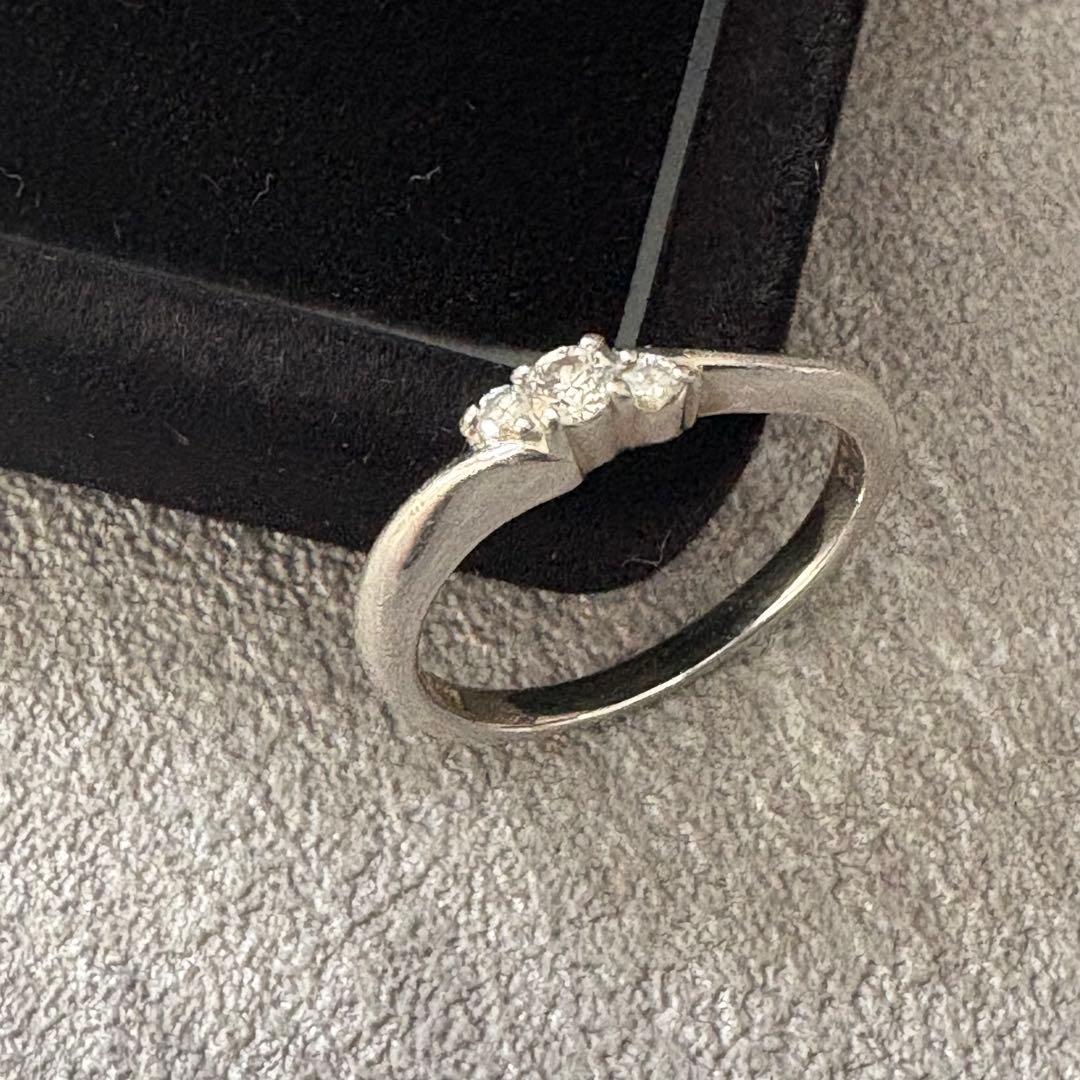 ダイヤモンド　リング　指輪　ジュエリー　9号　pt950 0.1ct