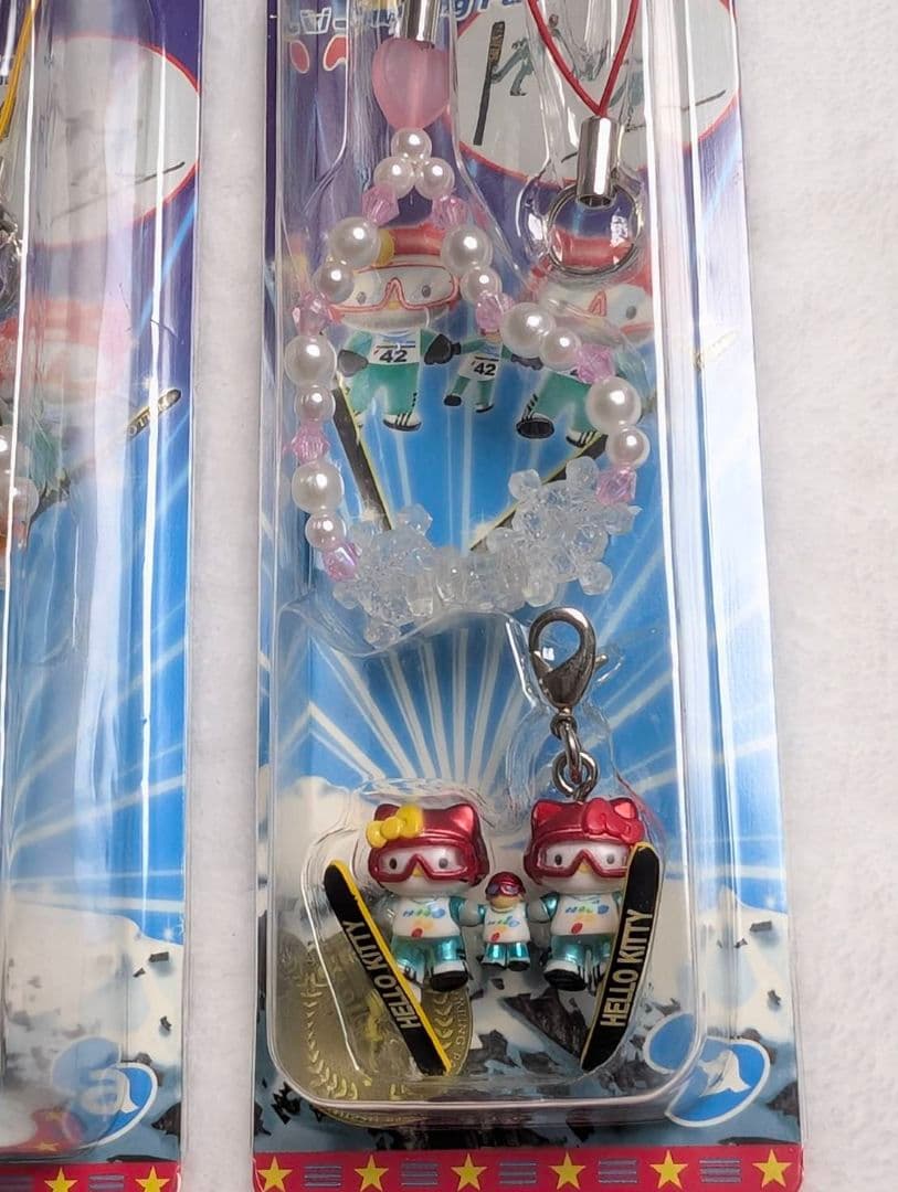ご当地キティ 根付け スキージャンプペア ストラップ 2個セット
