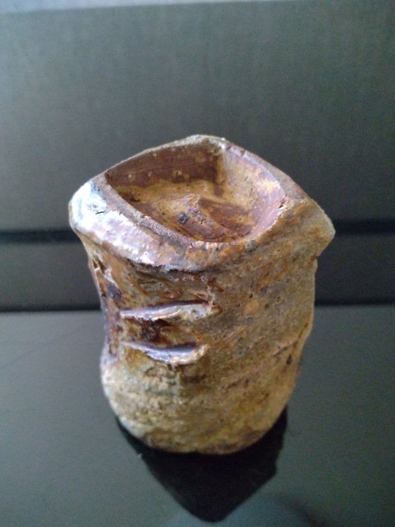 【備前焼 湯呑】焼酎カップにも／共箱付き／伝統工芸士 森本 桂／送料込み！