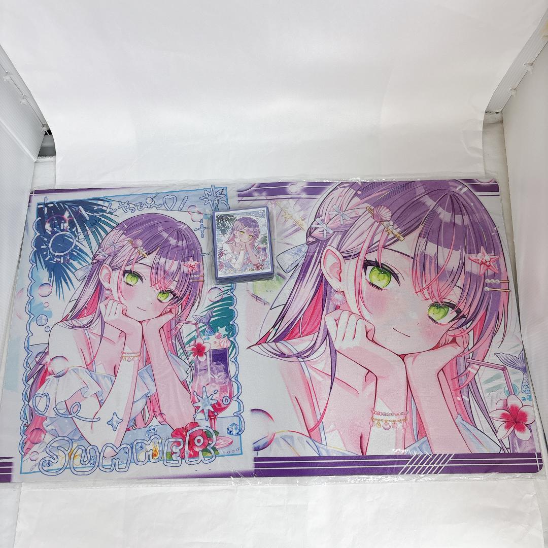 ホロライブ 常闇トワ チェキ風 B スリーブ プレイマット セット shir 常闇トワ 誕生日記念2025 誕生日記念フルセット ホロカ付き ホロライブ