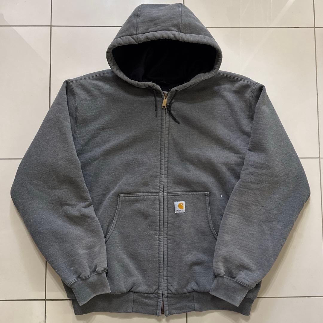 00's Carhartt 裏地サーマル ジップパーカ レアカラー J149