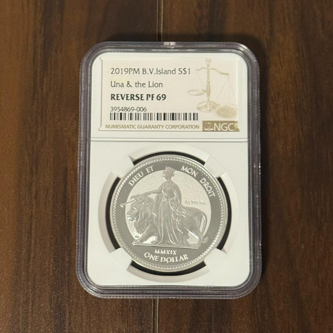 大人気 ウナ＆ライオン 2019 銀貨 NGC PF69