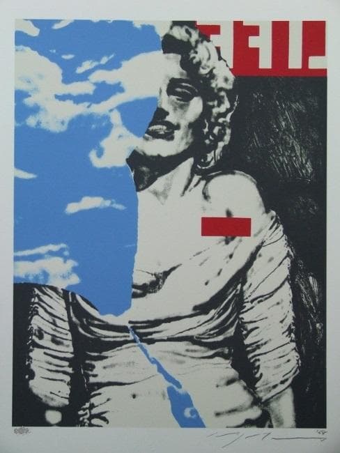 池田満寿夫　サイン 『マリリンの半分』 ミクストメディア　シート 0123A◆◆