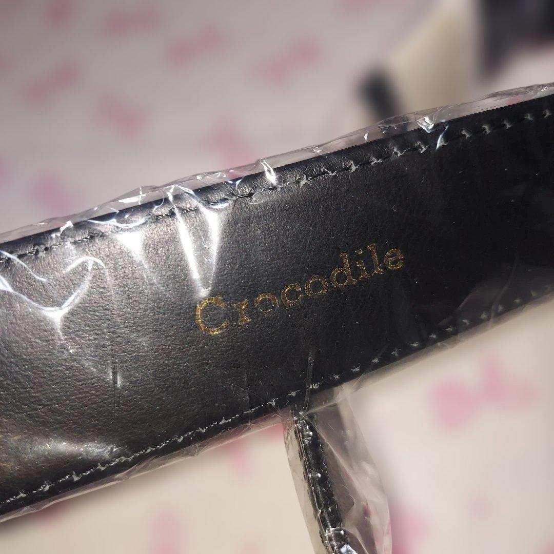 CROCODILE クロコダイル 長尺 ベルト メンズ JRAプレートタグ付き