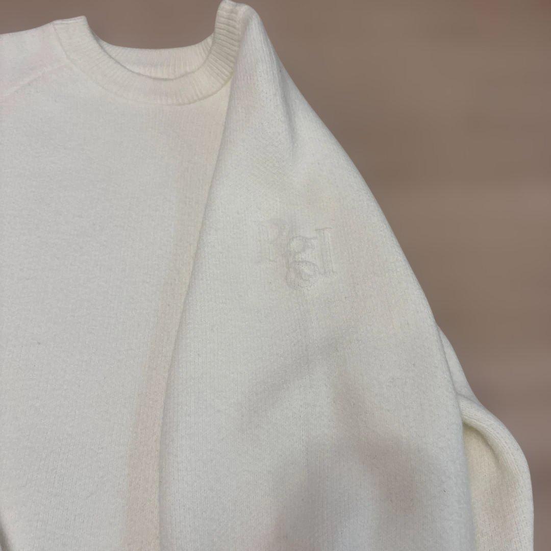 リグリーム サイドファスナーエンボスニット ホワイト M - メルカリ