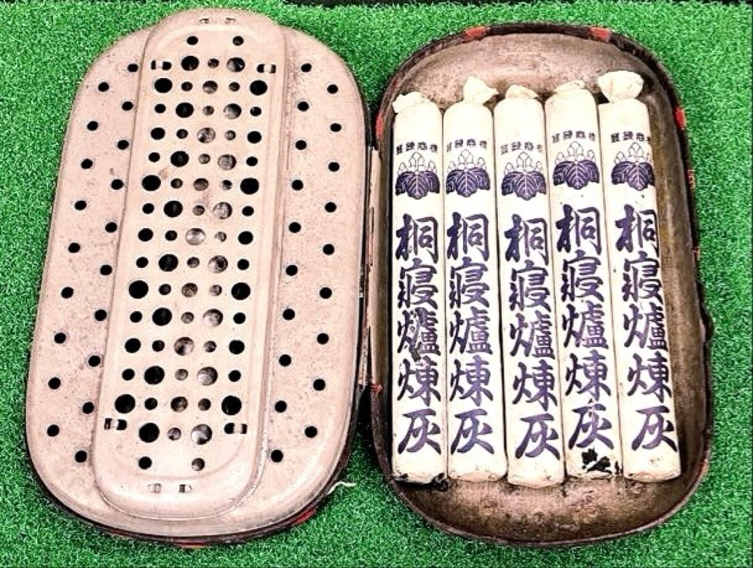 超希少フルセット 菊水印 楠灰寝爐 桐灰付 昭和初期 暖房器具