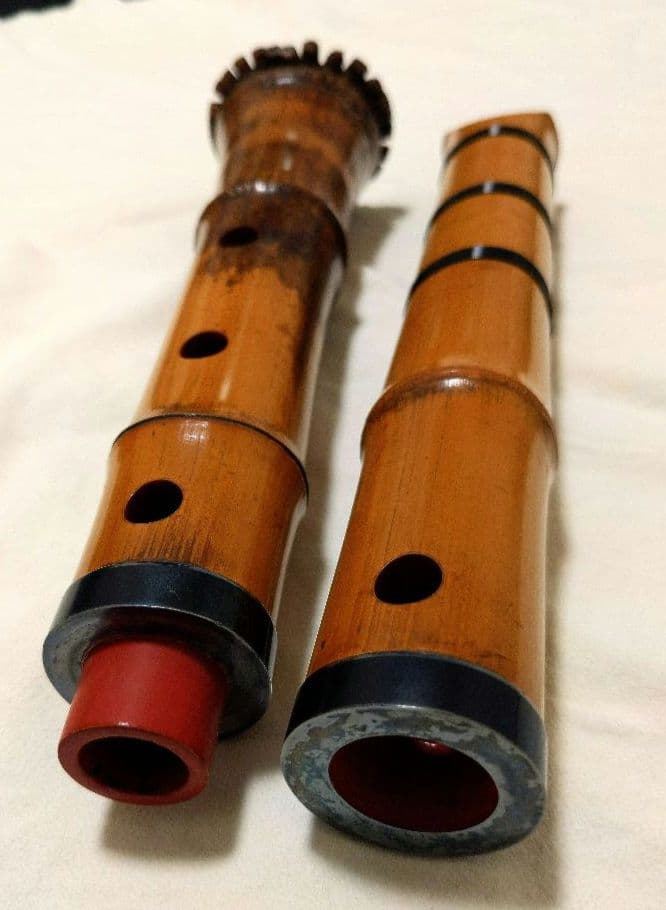 大井如水作☆貴重な一尺六寸管の尺八！100年前の名製管師の名管