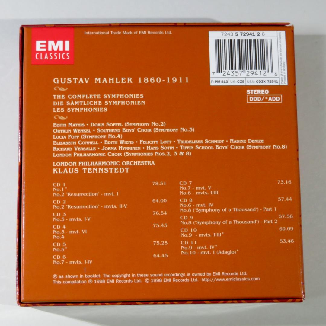 11CD】マーラー：交響曲全集 テンシュテット指揮、ロンドン