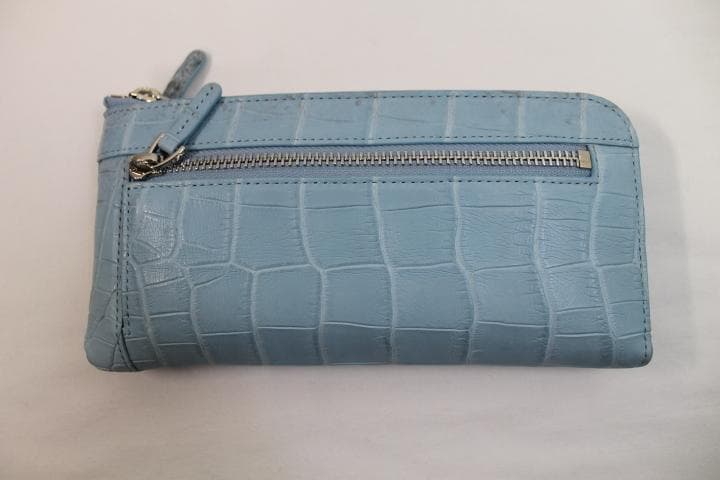 L字ファスナー クロコダイル 財布 長財布 ヒマラヤ ブルー 激レア