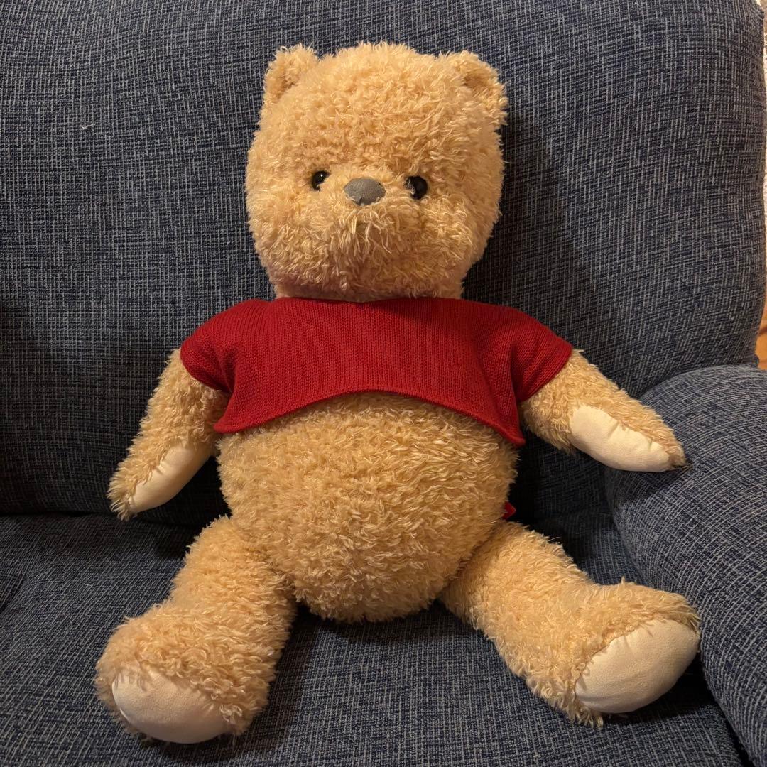 美品】プーさん プーと大人になった僕 実写版ぬいぐるみ