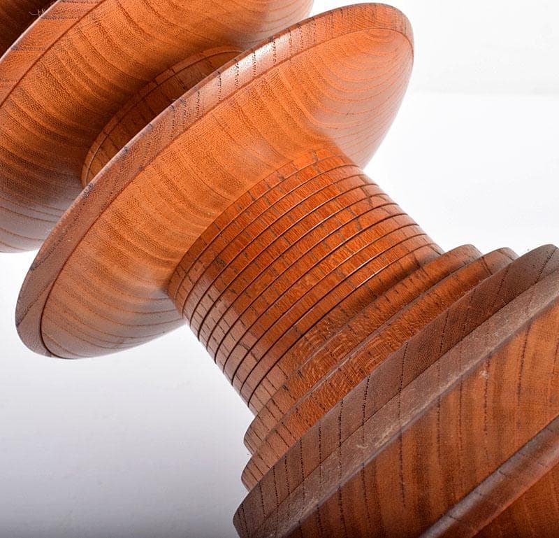 浮月挽物名工 田中光月作 塔 高さ約53.5cm ガラスケース V R4231B