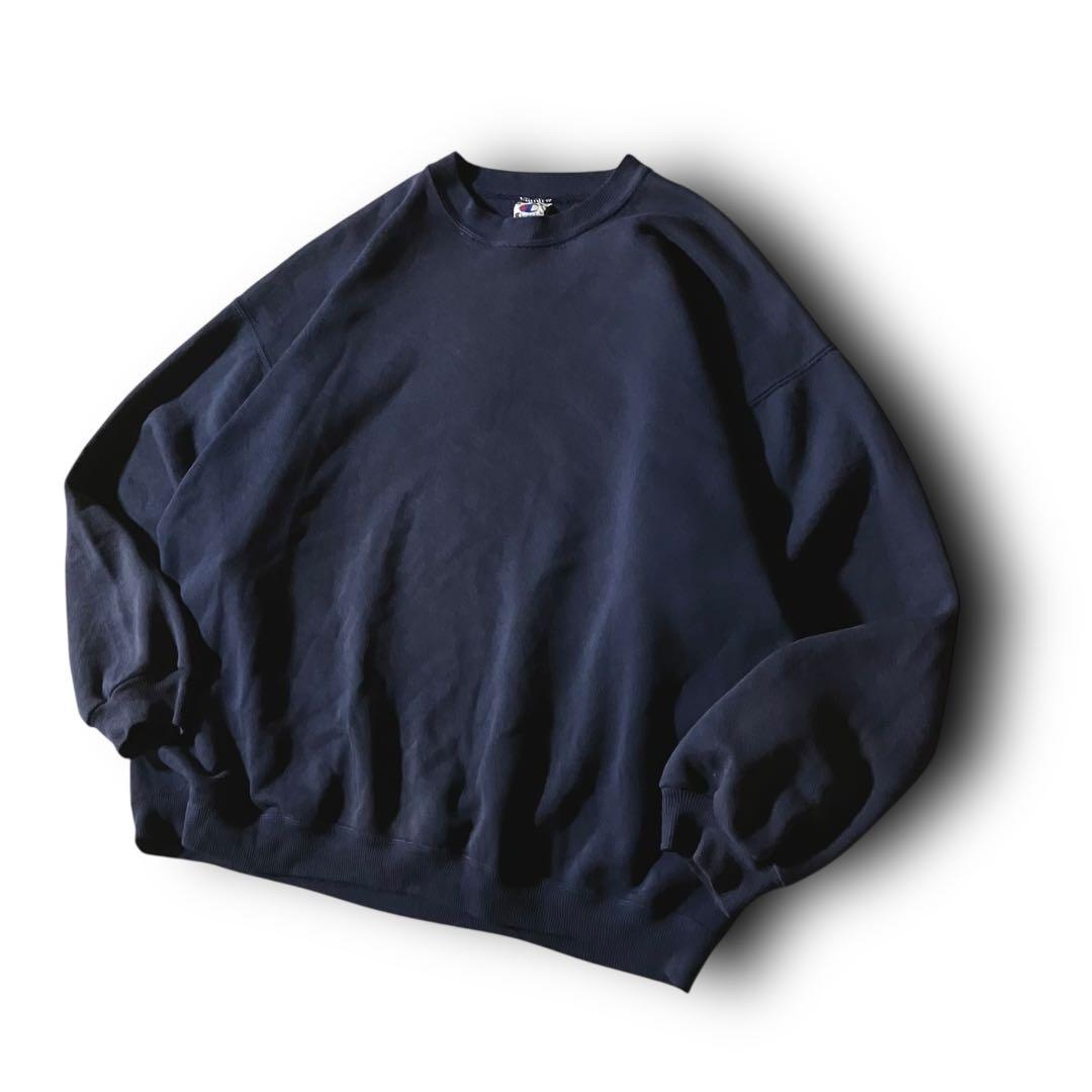 メキシコ製90sチャンピオン ブランクスウェット無地ソリッド鬼フェード