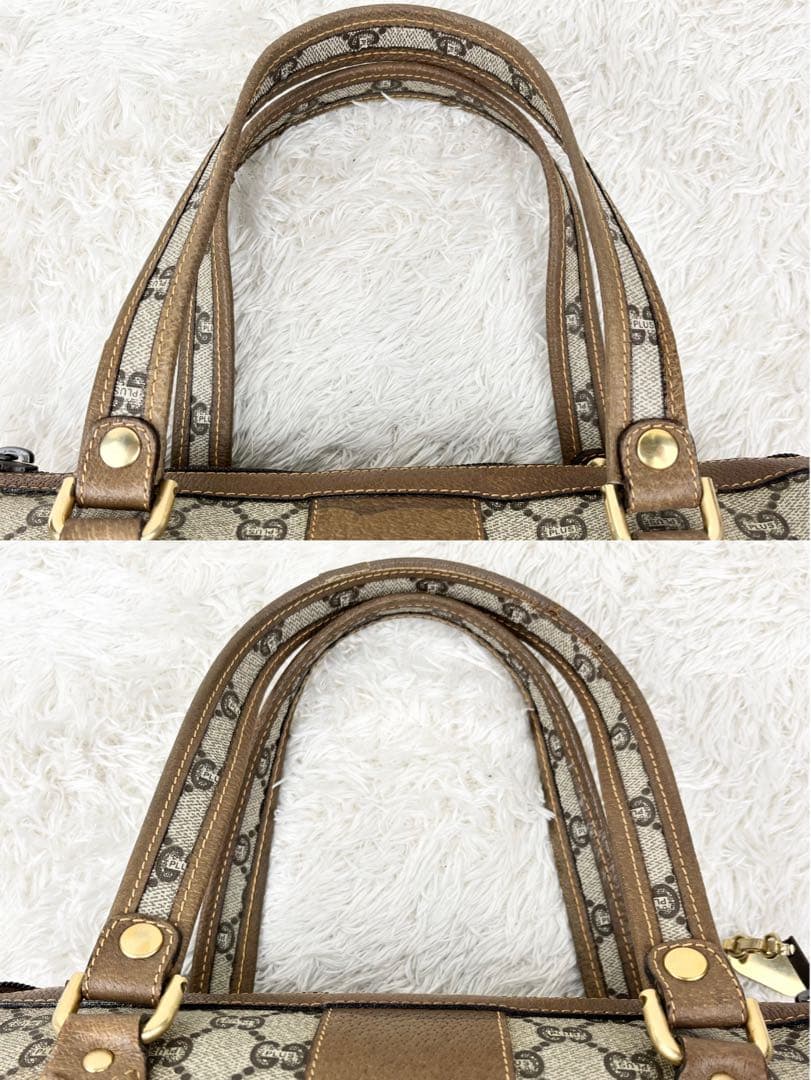 美品】オールドグッチ グッチプラス GGスプリーム ロゴ金具 ボストン