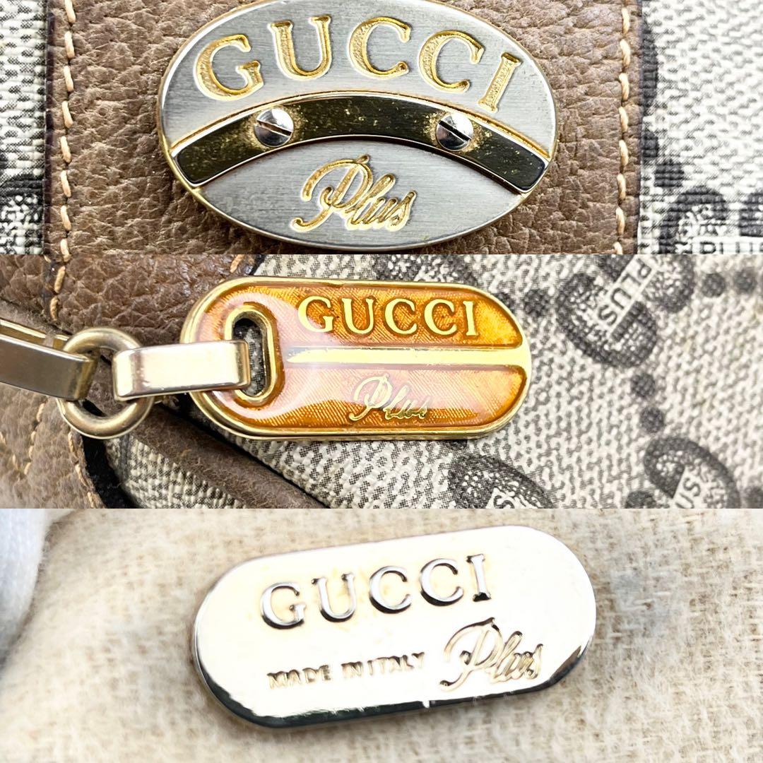 美品】オールドグッチ グッチプラス GGスプリーム ロゴ金具 ボストン