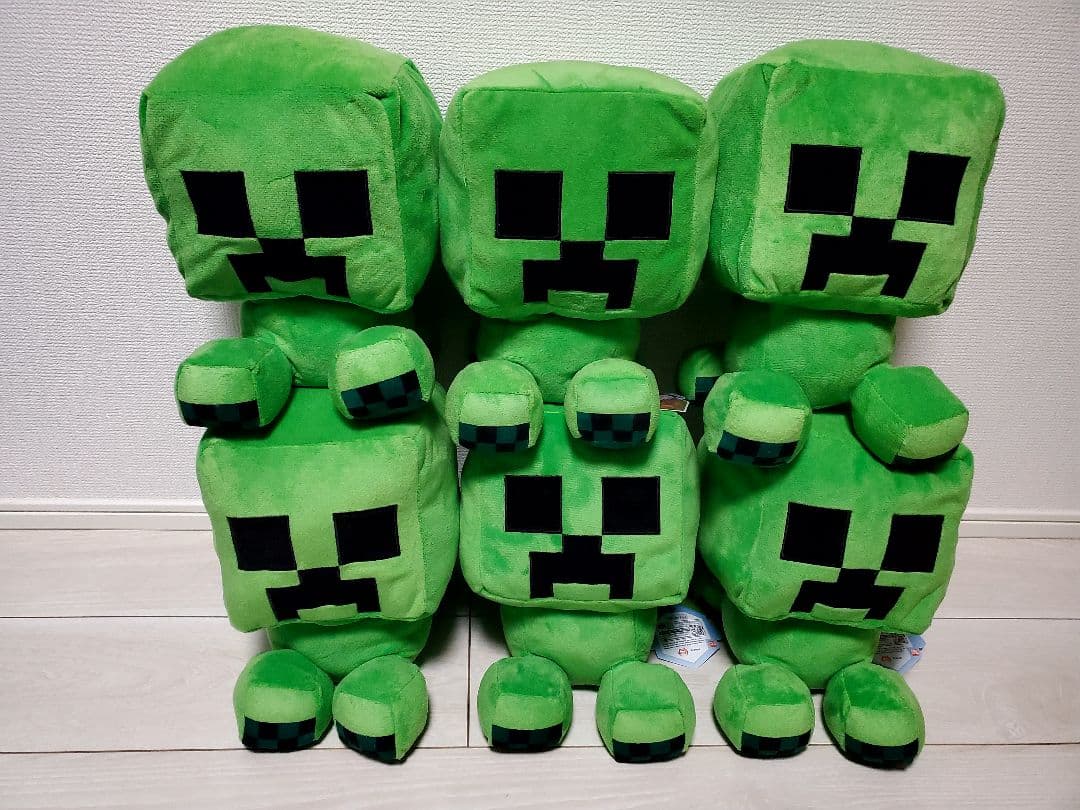 マインクラフト デフォルメBIGぬいぐるみ クリーパー 6点セット - メルカリ