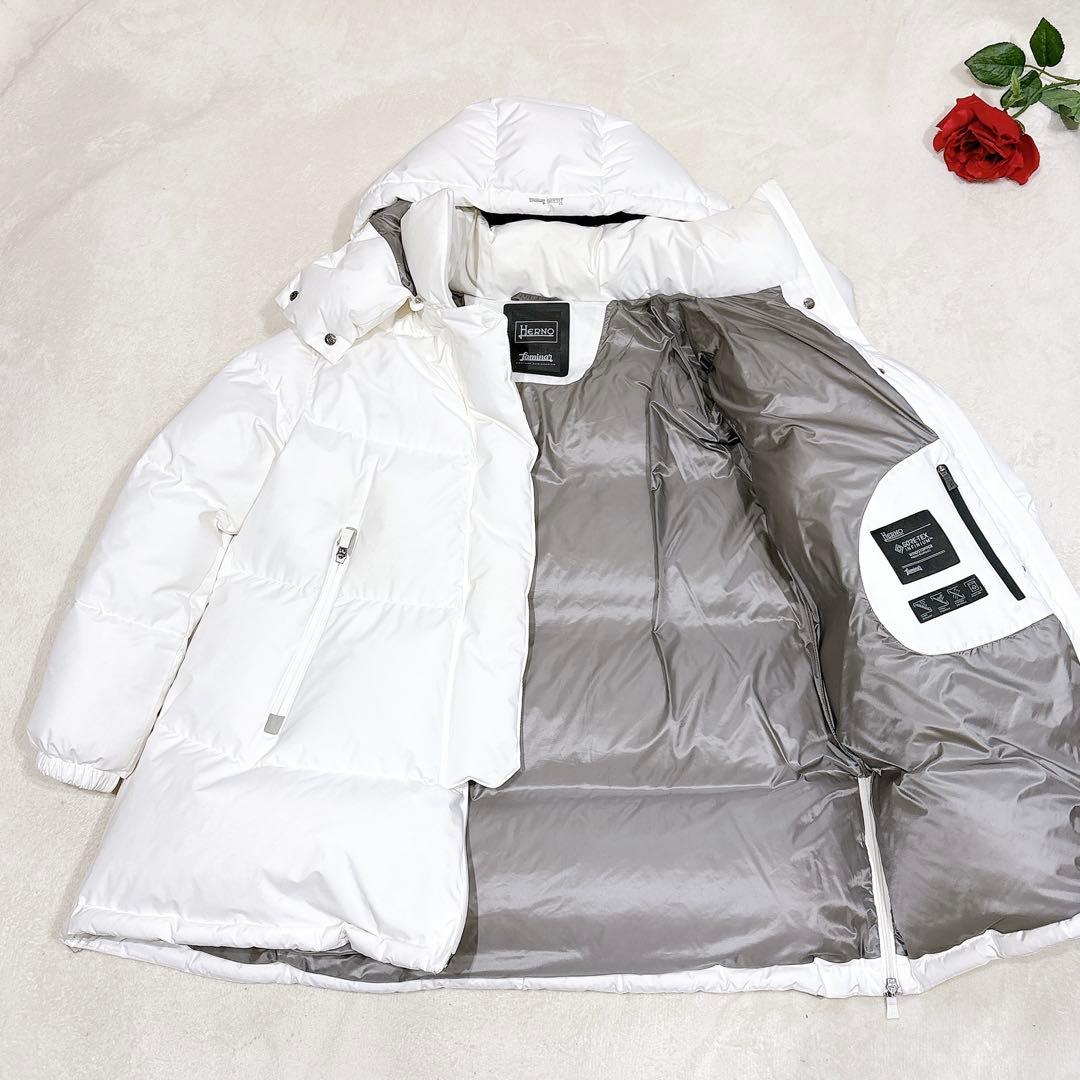 ヘルノ　ラミナー　ゴアテックス　ダウンジャケット　ホワイト　40 レディース