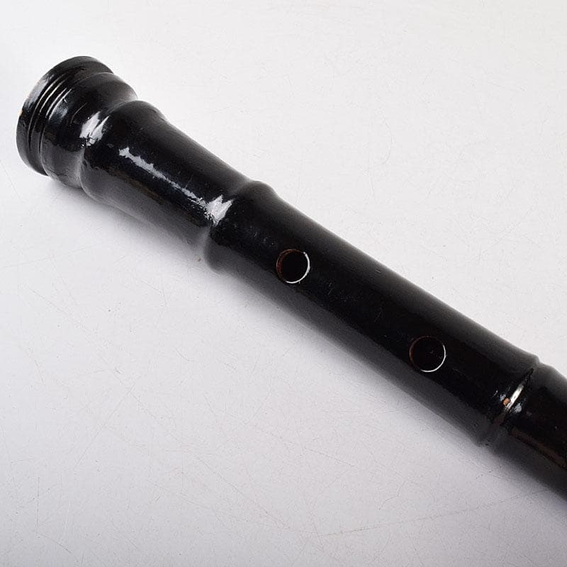 和楽器　木管楽器　岡見周二作　尺八　縦笛　仕覆付　共布共箱　V　R8534H