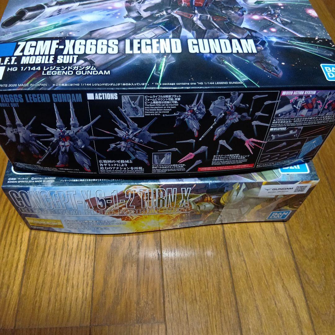 新品 MGギンガナム「ターンX」1/100、HGレジェンドガンダム1/144
