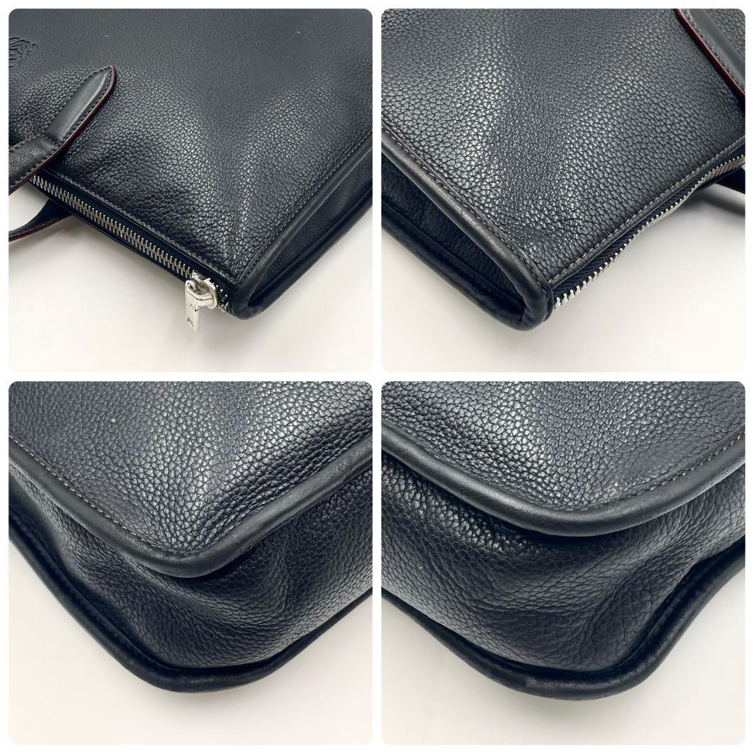 ロエベ LOEWE トレド ビジネスバッグ ブリーフケース オールレザー 黒