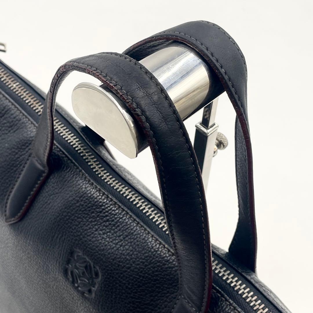 ロエベ LOEWE トレド ビジネスバッグ ブリーフケース オールレザー 黒