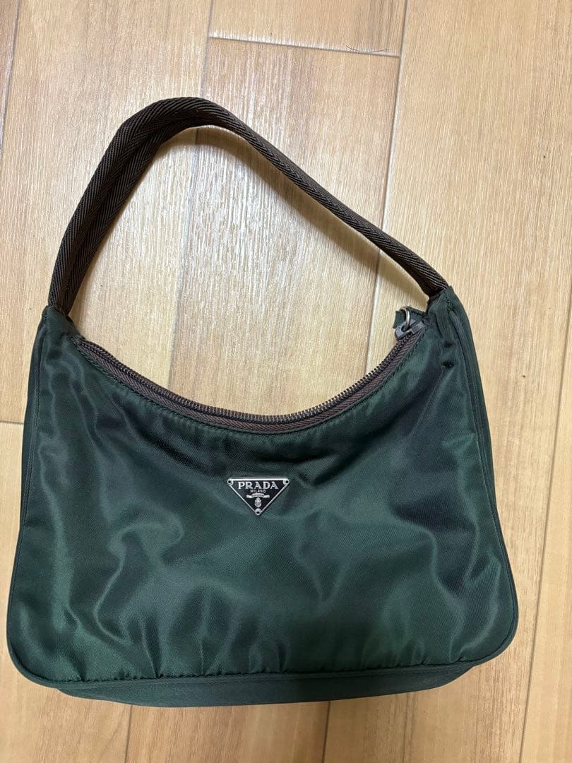 PRADA ダークグリーン ハンドバッグ