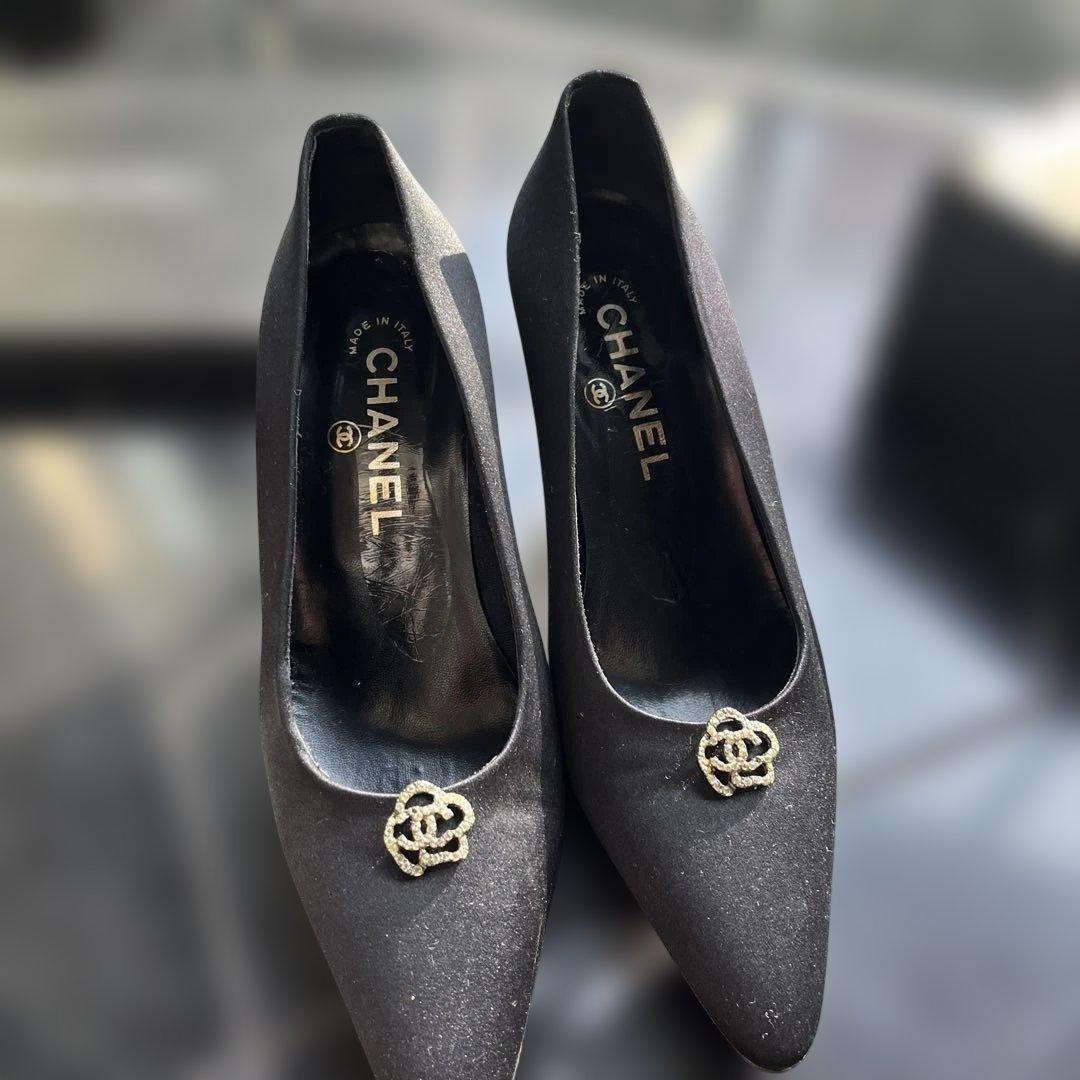 CHANEL ブラックパンプス イタリア製 サイズ37 - メルカリ