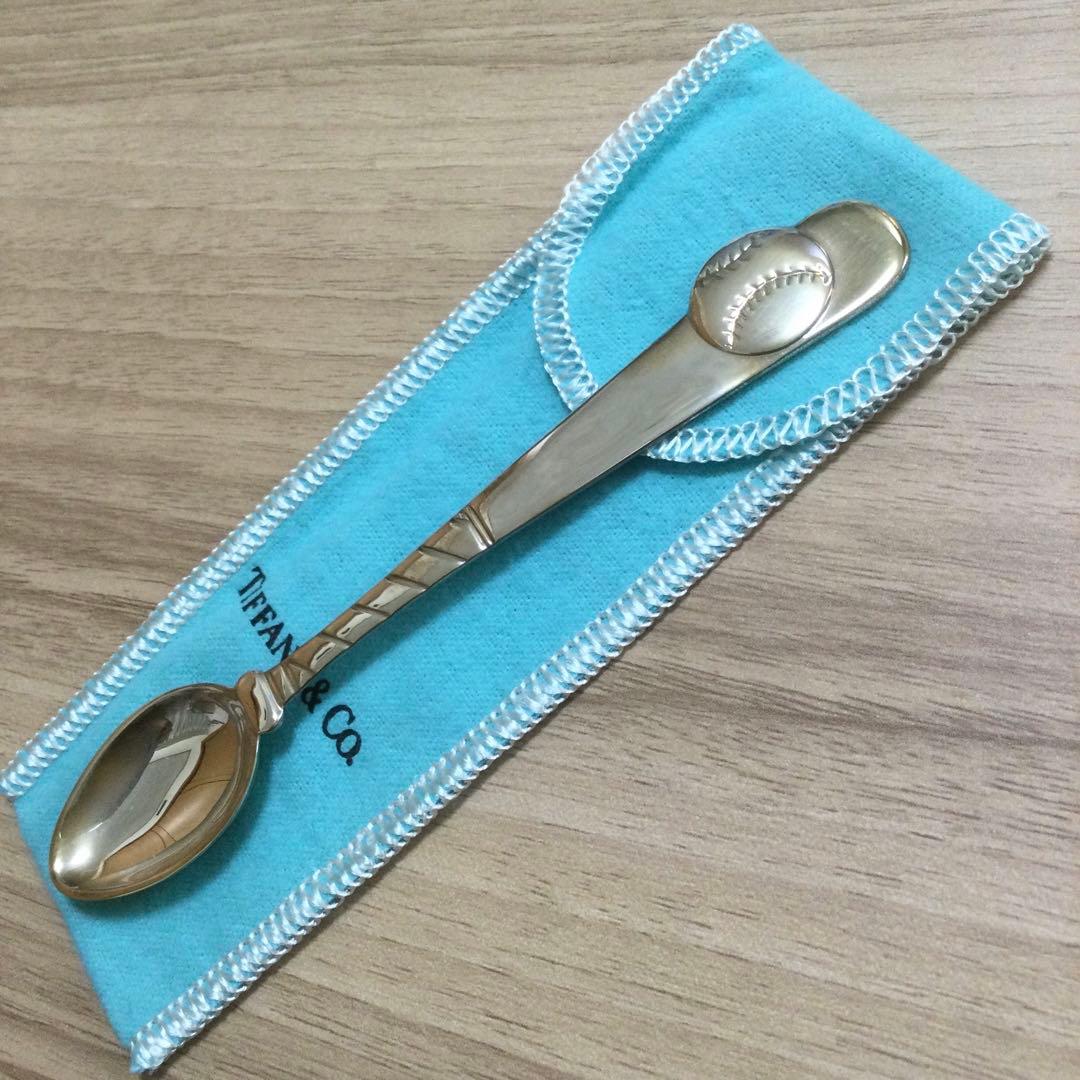 ティファニー ベビースプーン 野球ボール 銀925