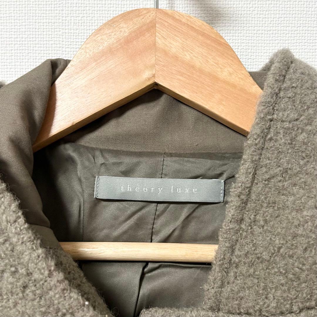 セオリーリュクス ダッフルコート BOUCLE/PONDA グレージュ 38