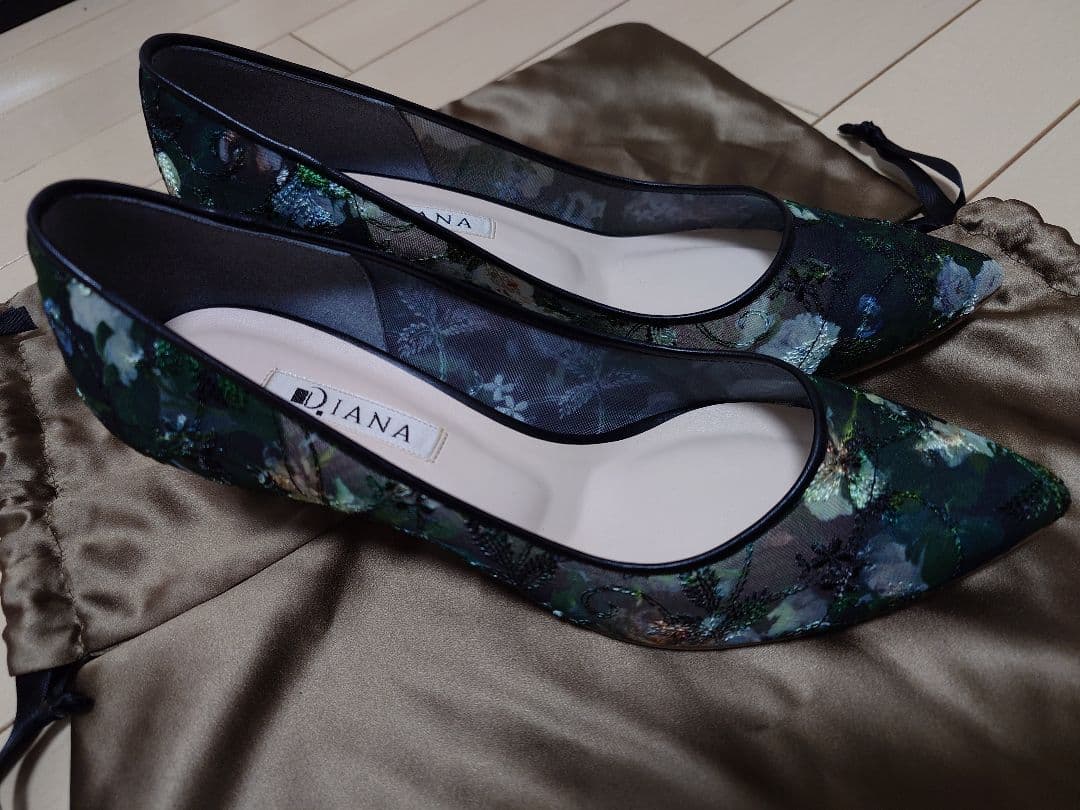 DIANA ダイアナ ルノワール 絵画シリーズ パンプス 24.5cm クロ