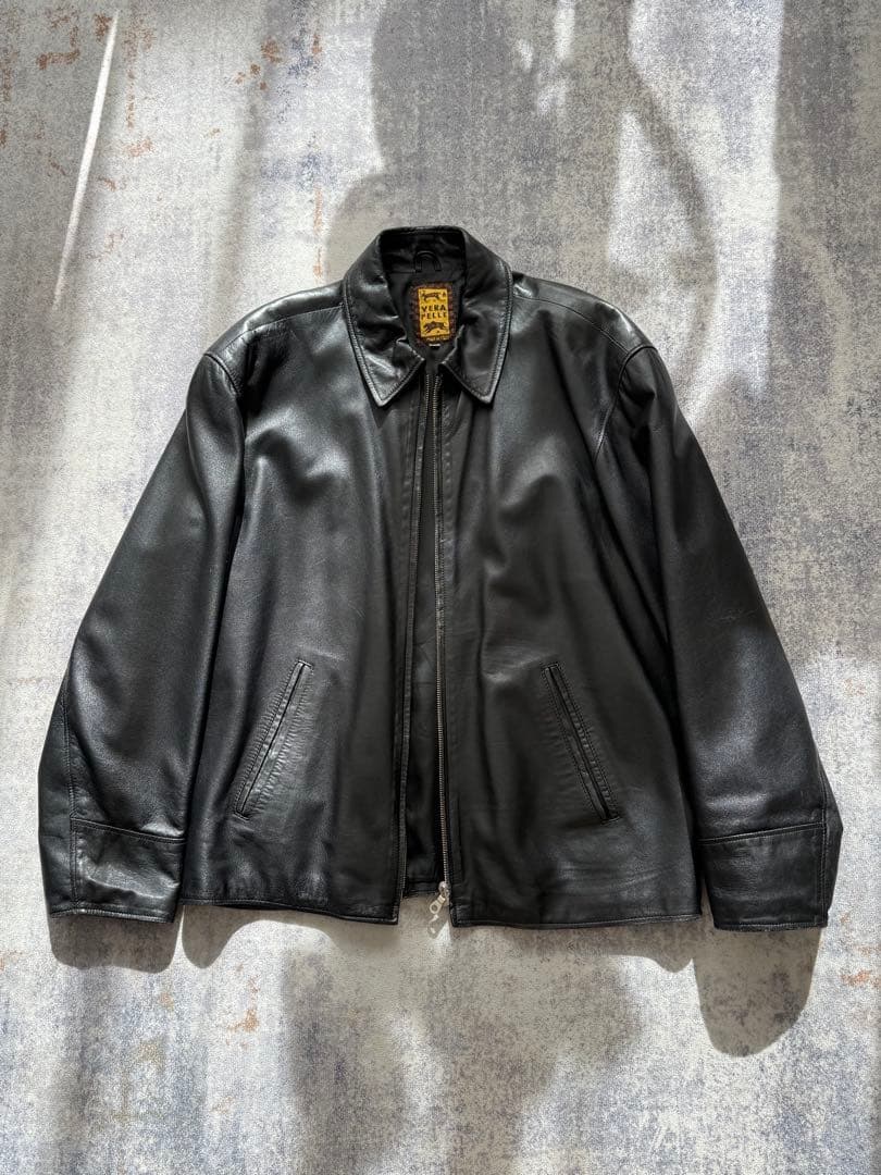 レザージャケット verapelle シングルライダースジャケット　イタリア製 爆買 イタリア製 本革 ラム レザー メンズ ライダース ジャケット 本皮