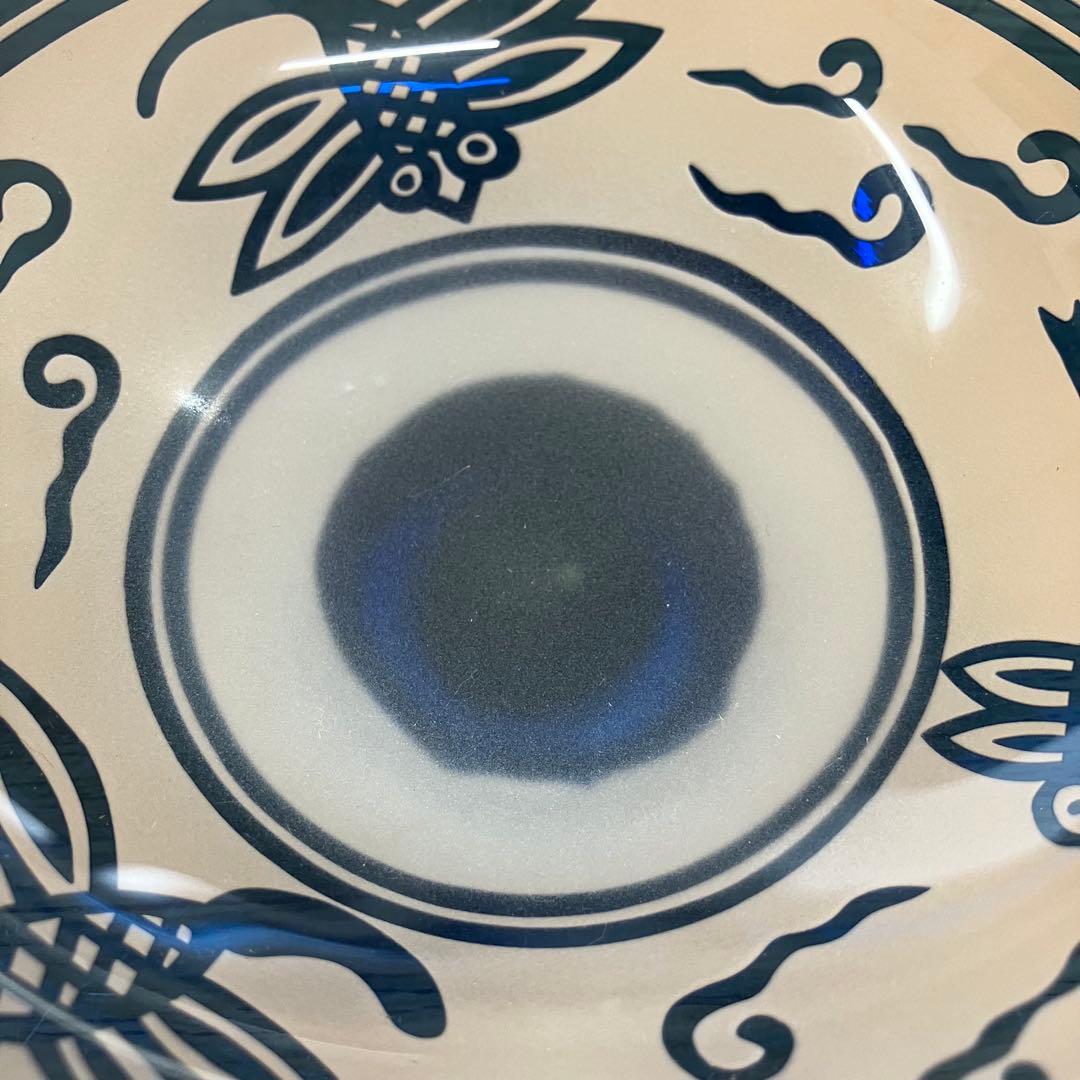 未使用 松添春 硝子 蜻蛉 茶碗 抹茶茶碗 茶道具 ガラス トンボ柄