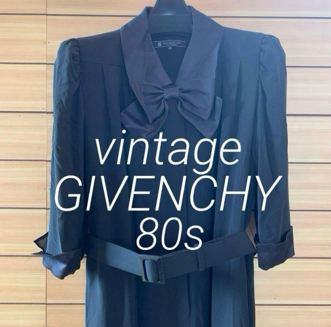 【最終値下げ】vintage ジバンシー ワンピース フォーマル XL 黒
